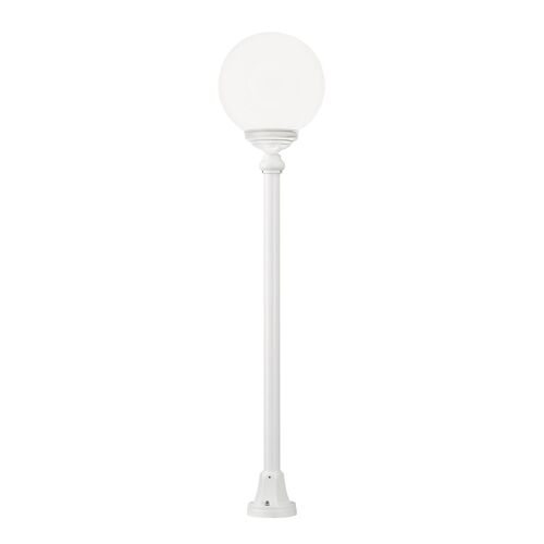 Borne Lumineuse 1132 À Abat-Jour Sphérique, Blanc