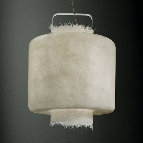 Suspension Led Kimono Fibre Verre Blanche, 50 Cm