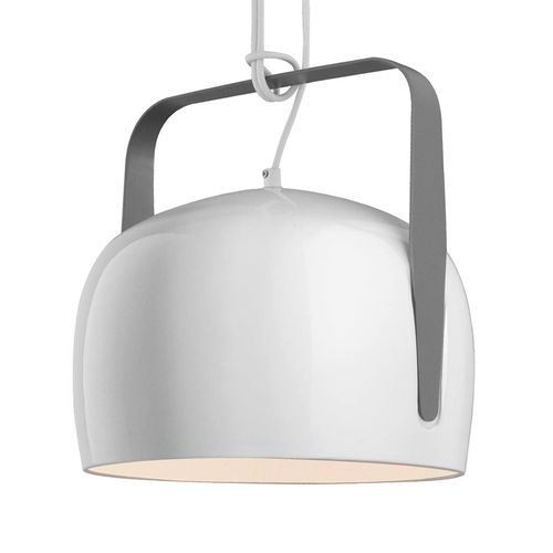 Karman Bag - Suspension Blanche, Ø 32 Cm, Lisse