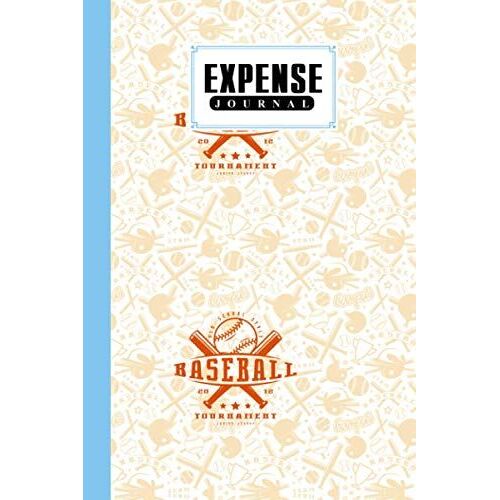 Expense Journal: Baseball Cover Expense Journal, Simple Accounting Ledger For Bookkeeping, 120 Pages, Size 6" X 9" Design By Susan Fanning