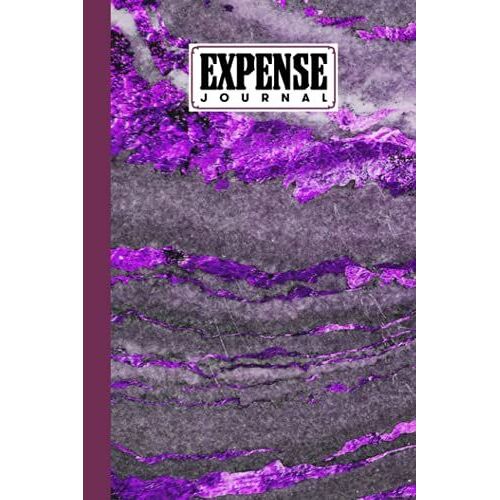Expense Journal: Marbled Purple Cover Expense Journal, Simple Accounting Ledger For Bookkeeping, 120 Pages, Size 6" X 9" Design By Waltraud Hartung