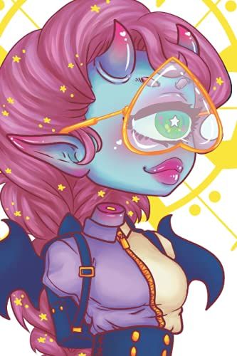 Cute Cyclops School Girl With Heart Glasses Sketch Book: Matte Paper Back Cover, 6 X 9 Inch 100 Blank Pages, Art Book For Drawing, Doodling, Sketching, Design (Magical Girls)