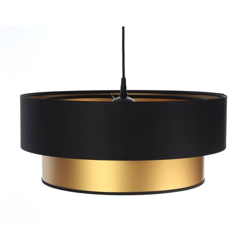 Suspension Dorina, Noire/Dorée, Ø 50 Cm