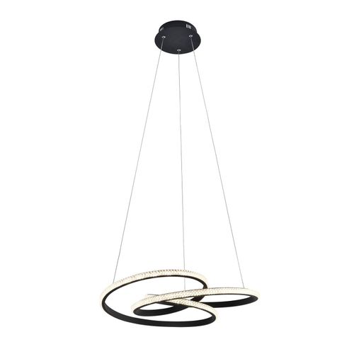 Suspension Led Berlin, Noire, Forme Circulaire