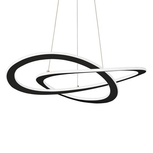 Suspension Led Charlie, Ø 62 Cm, Noire