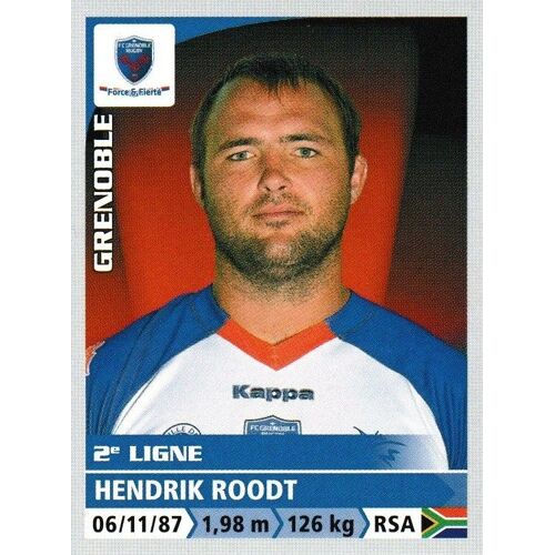 N° 116 - Stickers Image Panini Rugby 2014 - 2015 - Hendrik Roodt
