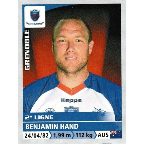 N° 114 - Stickers Image Panini Rugby 2014 / 2015 - Benjamin Hand