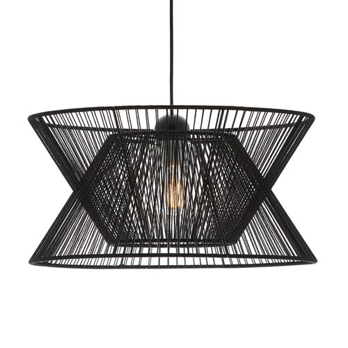 Suspension Argela Avec Double Abat-Jour En Noir