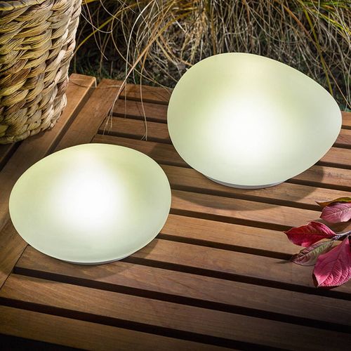 2 Pierres Led Décoratives Solaires Flintstone