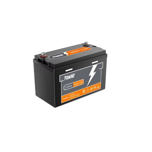 Batterie Rechargeable Solaire Au Lithium LiFePO4 BMS 12V 100Ah 1280Wh 600 Cycles