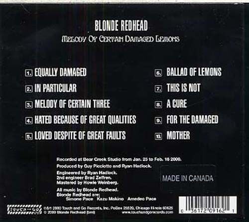 Melody Of Certain Damaged Lemons