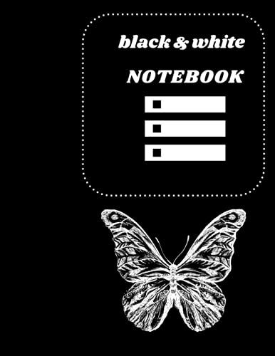 Black And White Notebook: Notebook Black And White Of 100 Lined Sheets