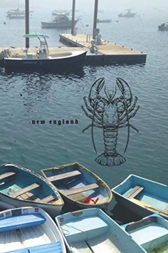 New England Writing Journal - Inner Harbor Dinghy Row Boats With Lobster Buoys