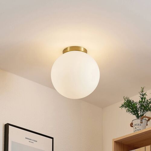 Lindby Meriala Plafonnier Laiton, Verre Ø 30 Cm