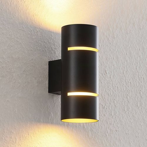 Lindby Deora Applique Led Ronde, Noire-Cuivre