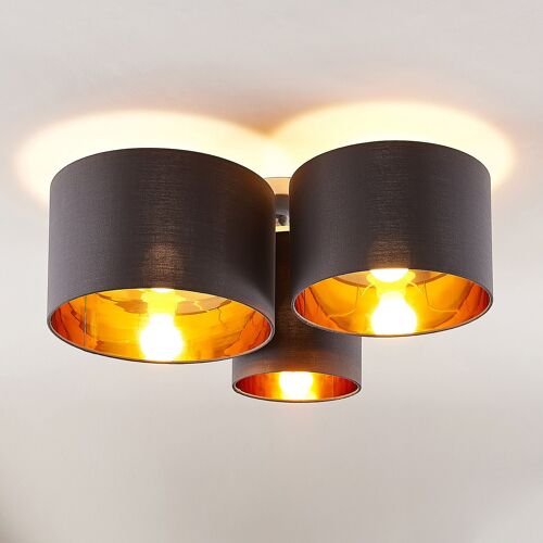 Lindby Laurenz Plafonnier, 3 Lampes, Gris-Doré