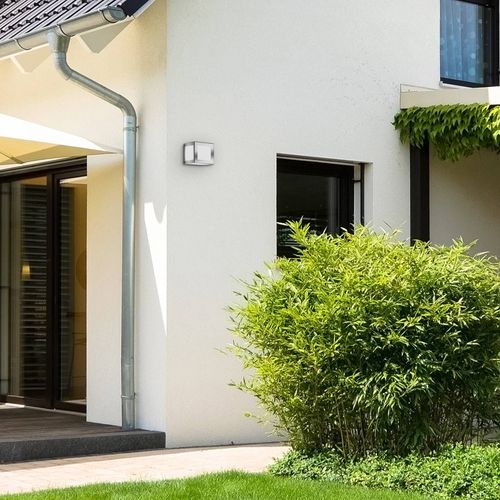 Applique D'extérieur Cubo Cubique, Acier Inox Mat