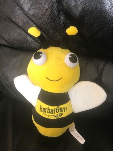 Doudou Peluche Abeille Jaune Et Noir Herbal Gem 25cm
