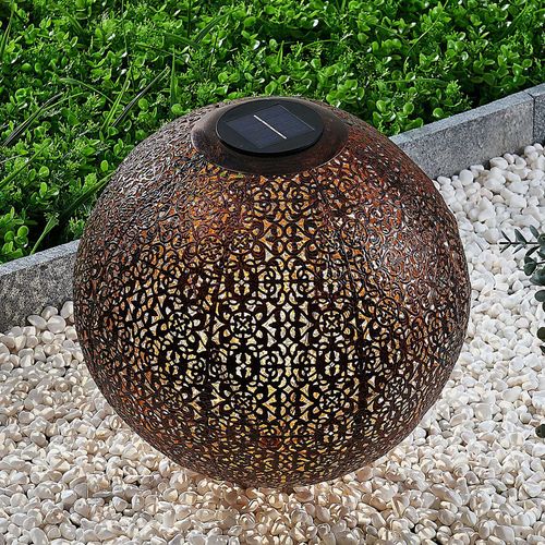 Lampe Solaire Led Eddis Déco, Sphère, Cuivre