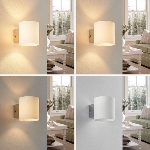 Applique Murale Led En Verre Blanc Gerrit