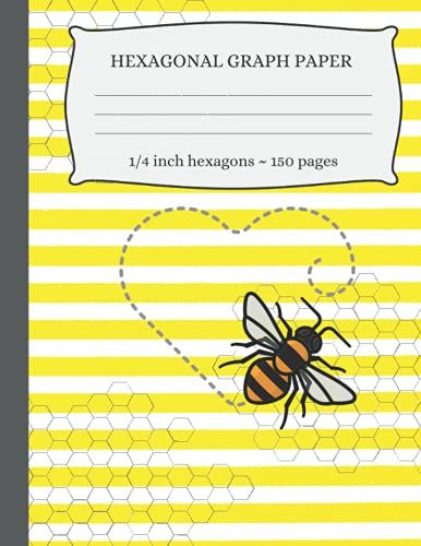 Hexagon Graph Paper Composition Notebook For Biochemistry And Organic Chemistry Student Lab Notes - 1/4 Inch Hexagons And 150 Pages - Sketch And Draw Notebook