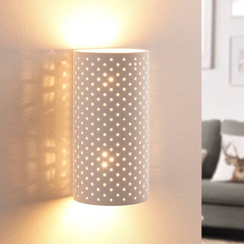 Applique Murale Ajourée Tereza En Plâtre, Led G9