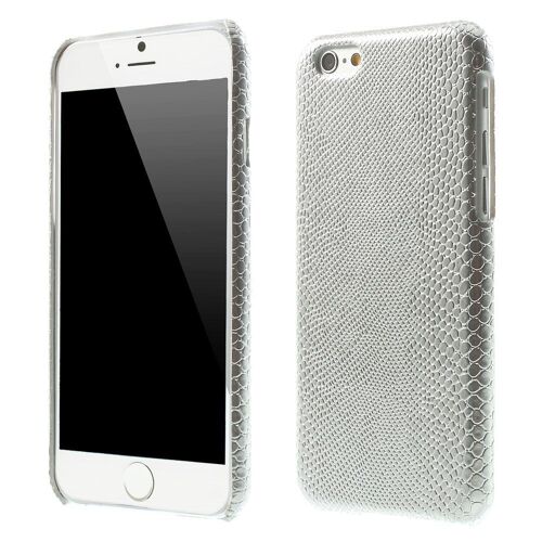 Coque arrière aspect lézard en relief iPhone 6s coloris gris métal silver