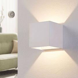 Applique Led Esma Blanche, De Forme Cubique