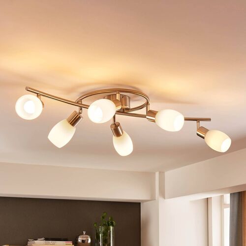 Lindby Arda Spot Led, Verre, À Six Lampes 75 Cm