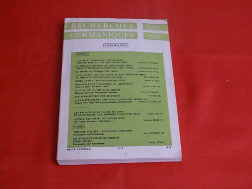 Recherche Germanique - - Revue Annuelle No 4 -