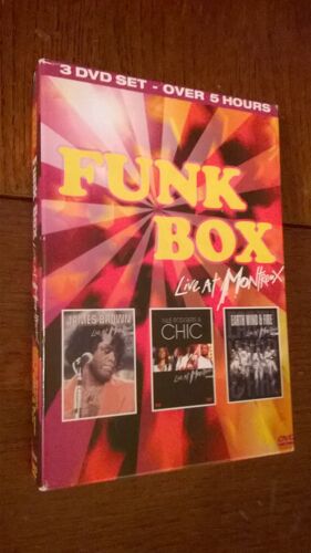 Funk Box Live At Montreux Coffret 3 Dvd James Brown 1981 Niles Rodgers & Chic 2004 Earth Wind & Fire 1997
