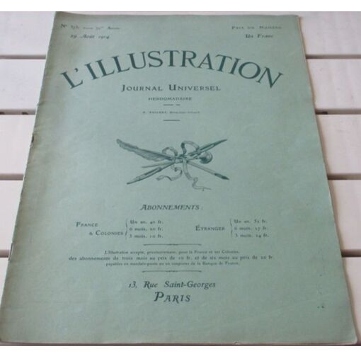 Ancien Journal L'Illustration N°3746 Du 19 Décembre 1914 - Art Et Collection