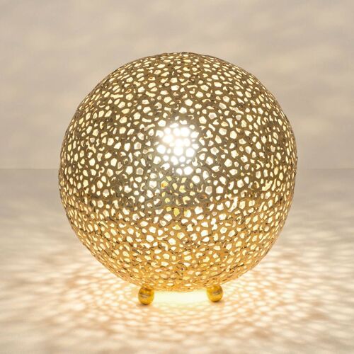Lampe À Poser Lily Grande, Ø 33 Cm, Dorée