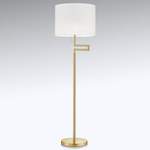 Lampadaire Lilian Avec Variateur Led, Laiton Mat
