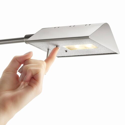 Lampadaire Led Réglable Danuta, Nickel Mat