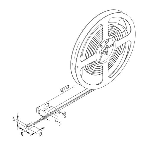 Ruban Led Basic-Tape F, Ip54, 4 000k, Long 500cm