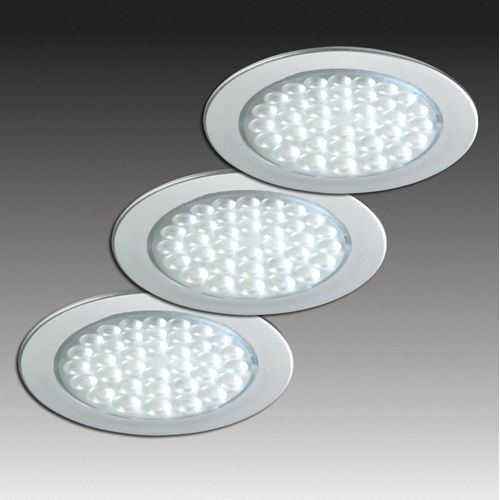 Set De 3 Spots Encastrés Led R 68 Aspect Inox