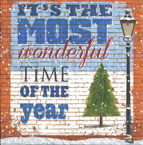 Lot De 2 Serviettes Déco Papier: Période Merveilleuse