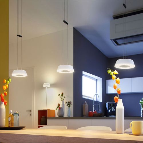 Oligo Glance Suspension Led 3 Lampes Blanche Mate