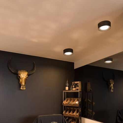 Slv Fera Plafonnier Led, Ø 20 Cm, Noir Mat