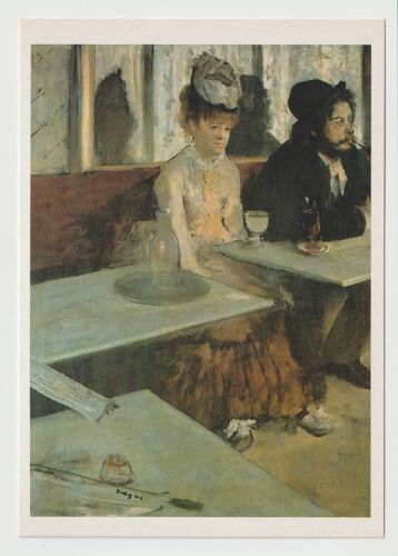 Carte Postale Edgar Degas, Dans Un Café Ou L'absinthe, 1875-1876
