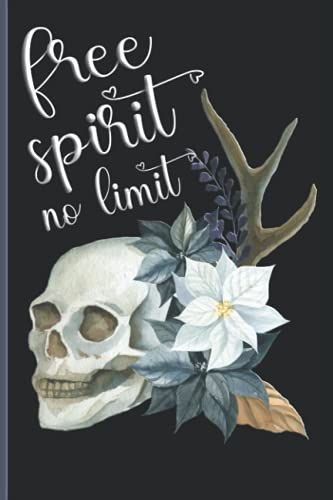 Free Spirit No Limit: Boho Gothic Journal Diary Notebook, Aesthetic Gothic Bohemian Halloween Gift Idea