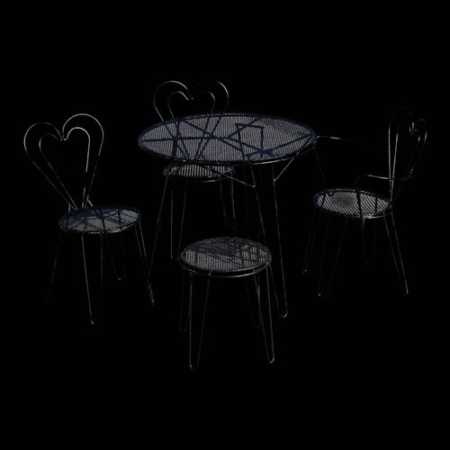 Salon Jardin Mathieu Matgot En Fer Forg 1950 Noir