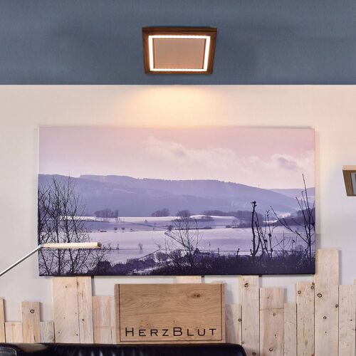 Herzblut Otto O Plafonnier Carré Noyer