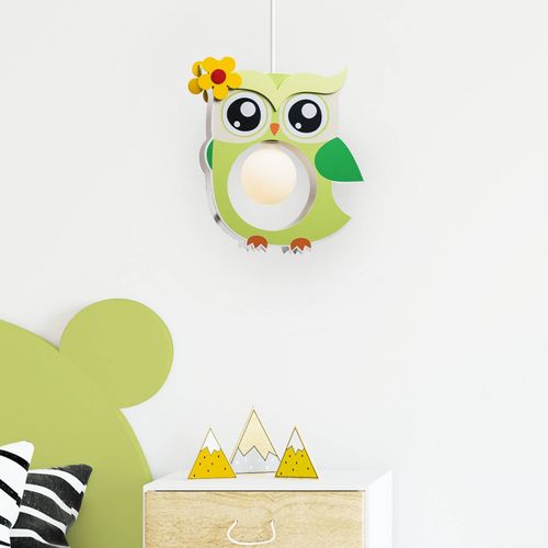 Suspension Verte Erna En Forme De Hibou