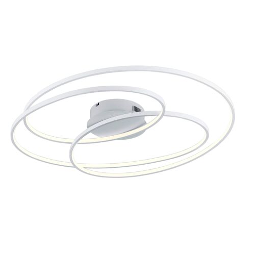 Plafonnier Led Gale, 80 Cm, Blanc Mat