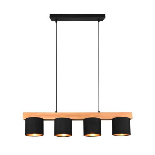 Suspension Cameron, À Quatre Lampes, Noire