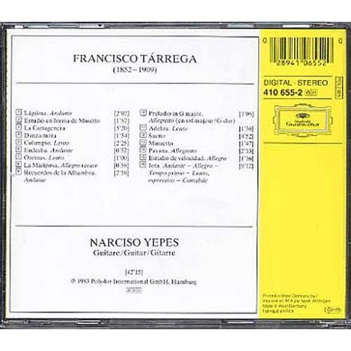Tarrega: Recuerdos De La Alhambra - Import