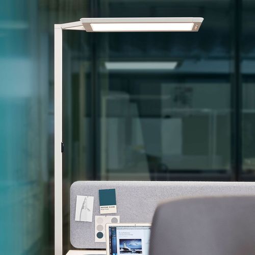 Lampadaire Led Yara.Single Cct, Bt, Pir, Blanc