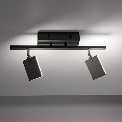 Pure Mira Plafonnier 2 Lampe Télécommande Cct Noir